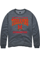 Maryland Terrapins Mens Charcoal Gymnastics Long Sleeve Crew Sweatshirt