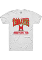 Maryland Terrapins White Indoor Track & Field Short Sleeve T-Shirt