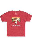 Maryland Terrapins Youth Red Womens Outdoor Track & Field Short Sleeve T-Shirt