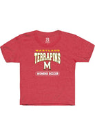 Maryland Terrapins Youth Red Womens Soccer Short Sleeve T-Shirt