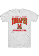 Maryland Terrapins White Womens Soccer Short Sleeve T-Shirt