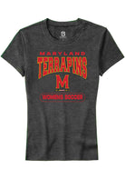 Maryland Terrapins Womens Charcoal Womens Soccer Short Sleeve T-Shirt