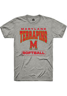 Maryland Terrapins Grey Softball Short Sleeve T-Shirt