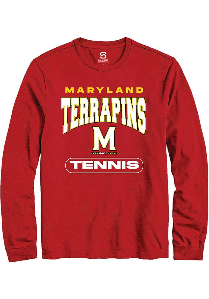 Maryland Terrapins Red Tennis Long Sleeve T-Shirt