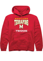 Maryland Terrapins Youth Red Tennis Long Sleeve Hoodie