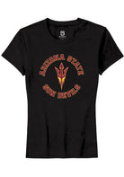 Arizona State Sun Devils Womens Black Circle Arch Short Sleeve T-Shirt