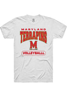 Maryland Terrapins White Volleyballl Short Sleeve T-Shirt