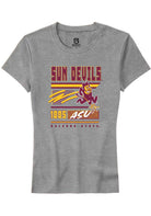 Arizona State Sun Devils Womens Grey Retro Short Sleeve T-Shirt
