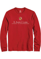 Maryland Terrapins Red A. James Clark School of Engineering Long Sleeve T-Shirt