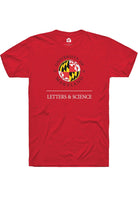 Maryland Terrapins Red Letters & Science Short Sleeve T-Shirt