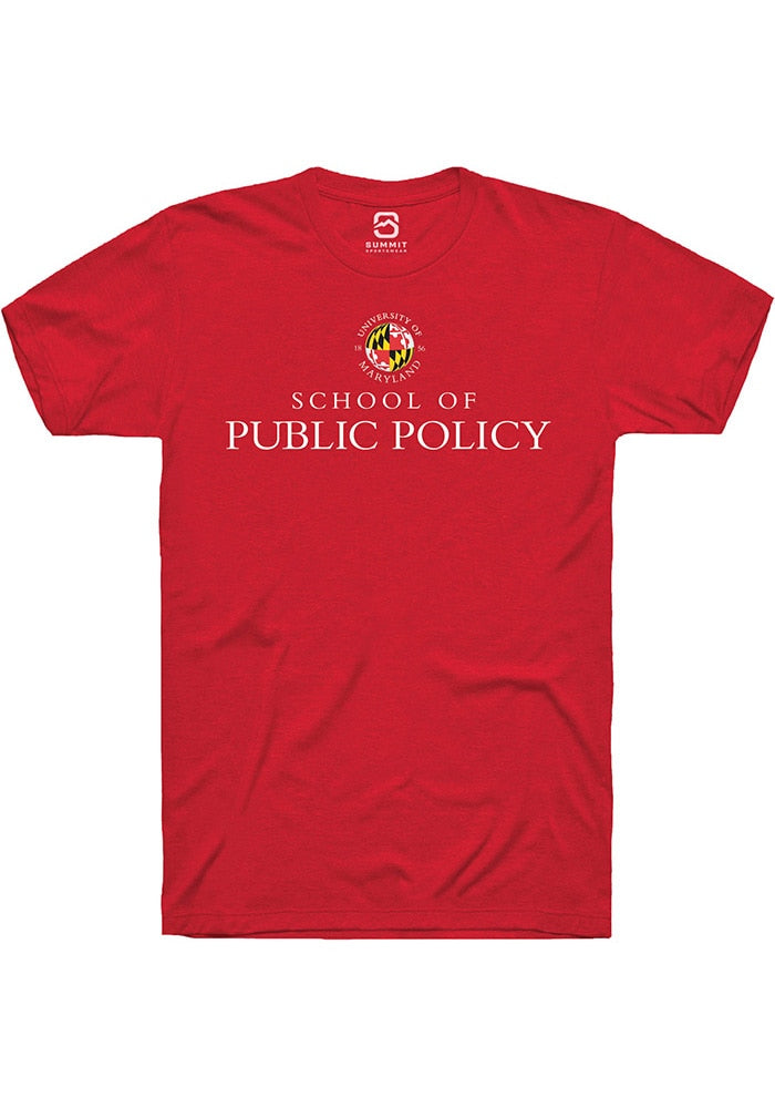 Maryland Terrapins Red School of Public Policy Short Sleeve T-Shirt
