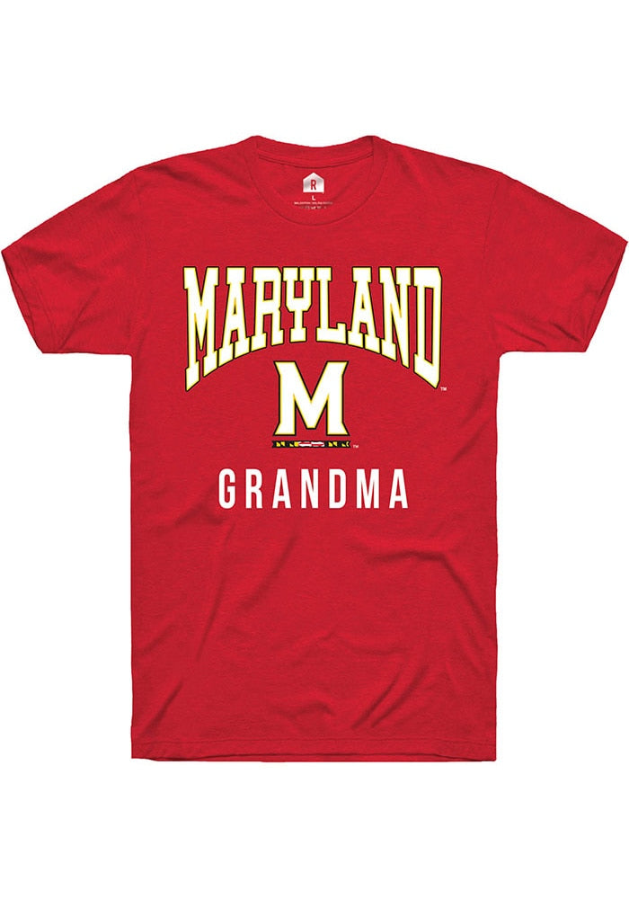 Maryland Terrapins Red Grandma Short Sleeve T-Shirt