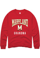 Maryland Terrapins Mens Red Grandma Long Sleeve Crew Sweatshirt