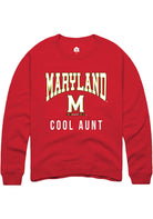 Maryland Terrapins Mens Red Cool Aunt Long Sleeve Crew Sweatshirt
