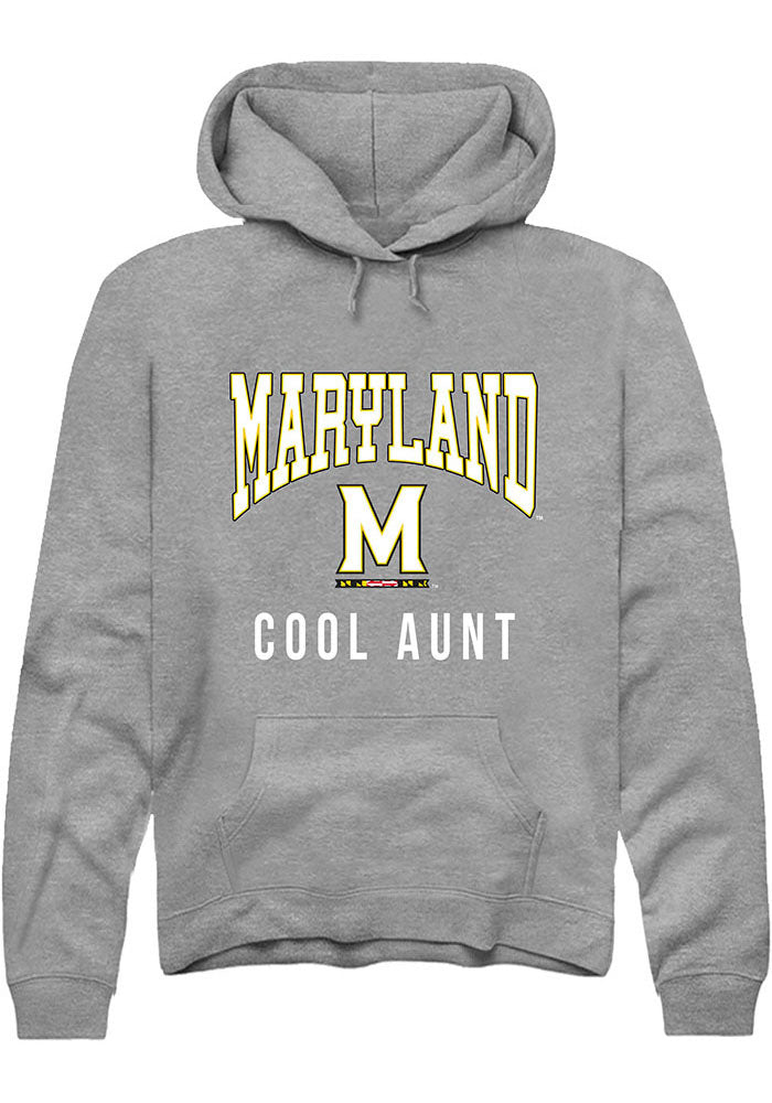 Maryland Terrapins Mens Grey Cool Aunt Long Sleeve Hoodie