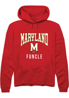 Maryland Terrapins Mens Red Funcle Long Sleeve Hoodie