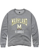 Maryland Terrapins Mens Grey Fiancé Long Sleeve Crew Sweatshirt
