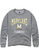Maryland Terrapins Mens Grey Fiancée Long Sleeve Crew Sweatshirt
