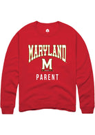 Maryland Terrapins Mens Red Parent Long Sleeve Crew Sweatshirt