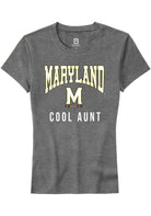 Maryland Terrapins Womens Grey Cool Aunt Short Sleeve T-Shirt