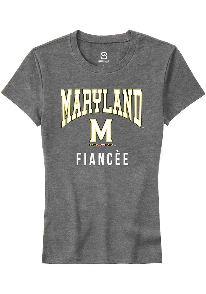 Maryland Terrapins Womens Grey Fiancée Short Sleeve T-Shirt