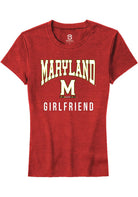 Maryland Terrapins Womens Red Girlfriend Short Sleeve T-Shirt