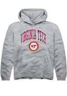 Virginia Tech Hokies Youth Grey Arch Seal Long Sleeve Hoodie