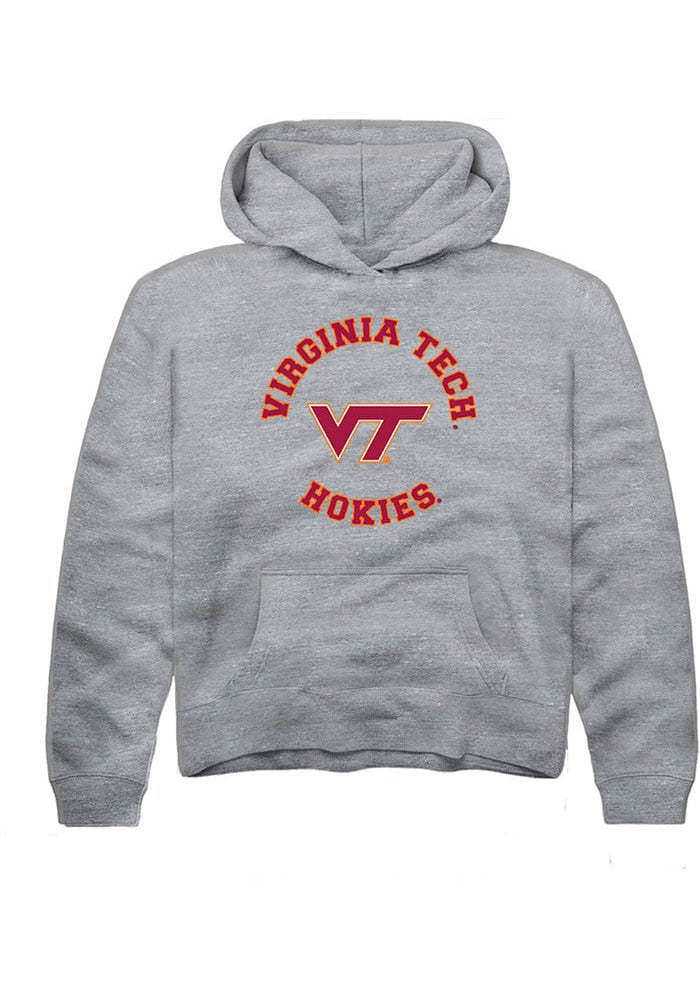 Virginia Tech Hokies Youth Grey Circle Long Sleeve Hoodie