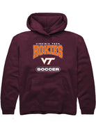 Virginia Tech Hokies Youth Maroon Soccer Long Sleeve Hoodie