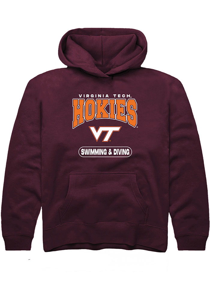 Virginia Tech Hokies Youth Maroon Swimming & Diving Long Sleeve Hoodie