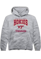 Virginia Tech Hokies Youth Grey Tennis Long Sleeve Hoodie