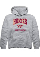 Virginia Tech Hokies Youth Grey Women's Track & Field Long Sleeve Hoodie