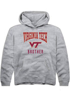 Virginia Tech Hokies Youth Grey Brother Long Sleeve Hoodie