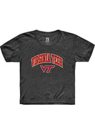 Virginia Tech Hokies Youth Charcoal Arch Logo Short Sleeve T-Shirt