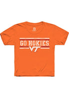Virginia Tech Hokies Youth Orange Chant Bars Short Sleeve T-Shirt