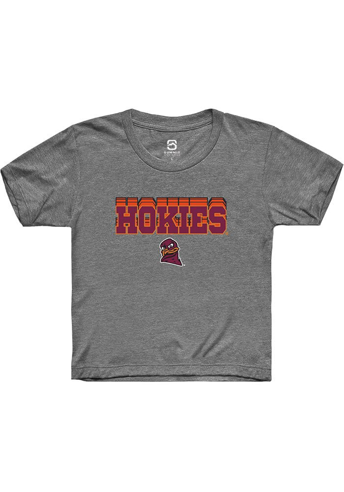 Virginia Tech Hokies Youth Grey Repeat Short Sleeve T-Shirt