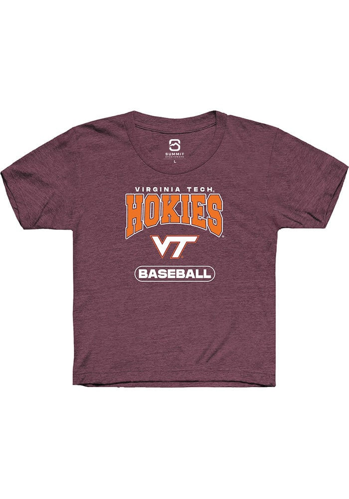 Virginia Tech Hokies Youth Maroon Baseball Short Sleeve T-Shirt