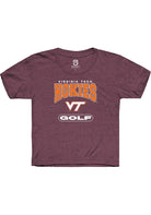 Virginia Tech Hokies Youth Maroon Golf Short Sleeve T-Shirt