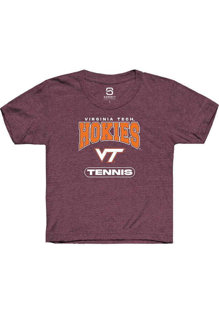 Virginia Tech Hokies Youth Maroon Tennis Short Sleeve T-Shirt