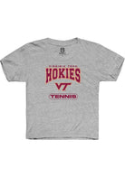 Virginia Tech Hokies Youth Grey Tennis Short Sleeve T-Shirt