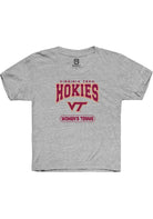 Virginia Tech Hokies Youth Grey Women's Tennis Short Sleeve T-Shirt