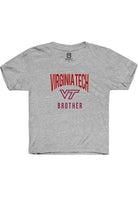 Virginia Tech Hokies Youth Grey Brother Swirl Short Sleeve T-Shirt