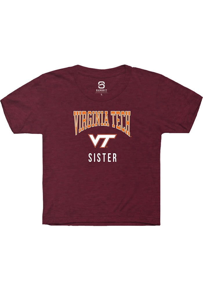 Virginia Tech Hokies Youth Maroon Sister Short Sleeve T-Shirt