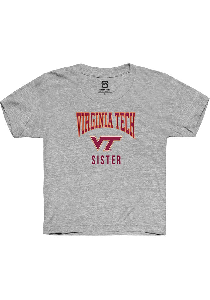 Virginia Tech Hokies Youth Grey Sister Short Sleeve T-Shirt