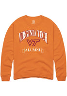 Virginia Tech Hokies Mens Orange Alumni Banner Long Sleeve Crew Sweatshirt