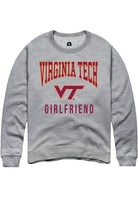 Virginia Tech Hokies Mens Grey Girlfriend Long Sleeve Crew Sweatshirt
