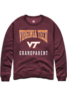 Virginia Tech Hokies Mens Maroon Grandparent Long Sleeve Crew Sweatshirt