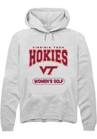 Virginia Tech Hokies Mens White Women's Golf Long Sleeve Hoodie