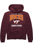 Virginia Tech Hokies Mens Maroon Women's Soccer Long Sleeve Hoodie