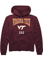 Virginia Tech Hokies Mens Maroon Dad Long Sleeve Hoodie